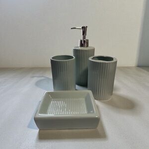Sage Green Bathroom Accessory Set